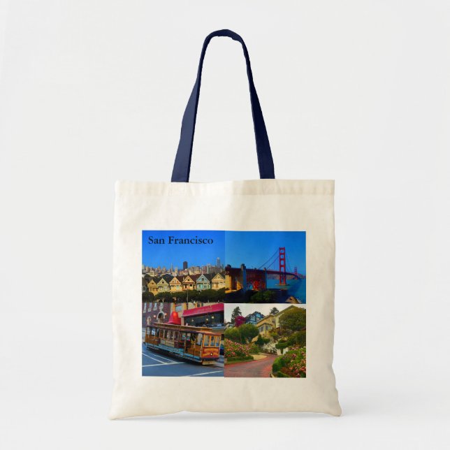 San Francisco Attraktion #3 Tote Bag Tygkasse (Framsidan)