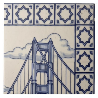 San Francisco Azulejo-mural 2 av 6 Övre höger Kakelplatta