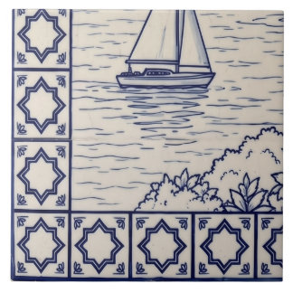 San Francisco Azulejo-mural 5 av 6 nedre vänster Kakelplatta