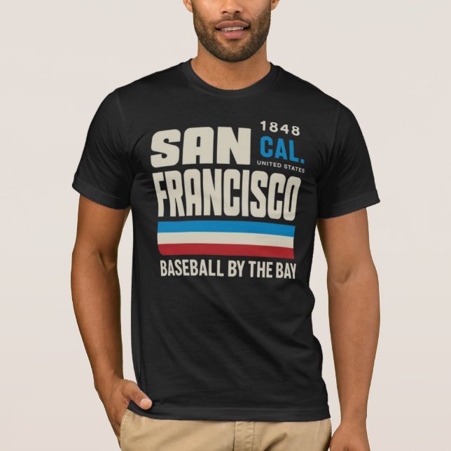 San Francisco Baseball Inspired Graphic T Shirt (Framsida)