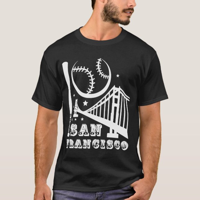 San Francisco Baseball Patriotic Baseball T Shirt (Framsida)