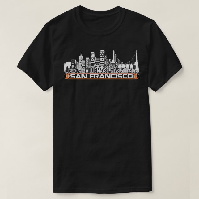 San Francisco Baseball Team alla tidslängd i San F T Shirt (Design framsida)