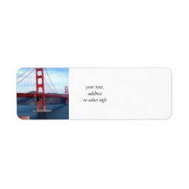 San Francisco Bay Bridge Returadress Etikett