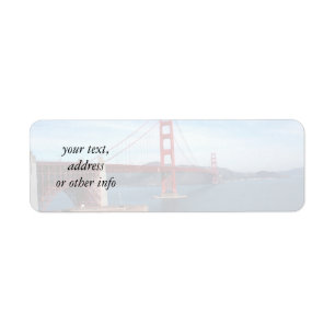 San Francisco Bay Bridge Returadress Etikett