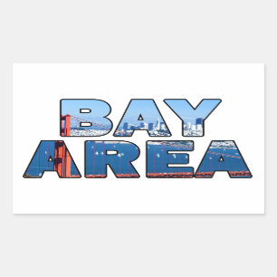 San Francisco Bay-området Rektangulärt Klistermärke
