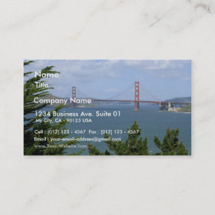 San Francisco Bay som ses från Precidioen Visitkort