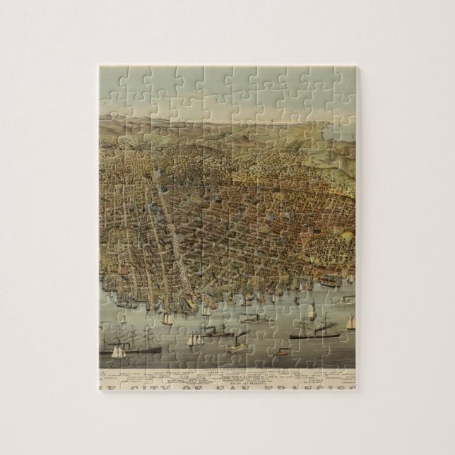 San Francisco Birds-öga-vy Pussel (Vertikal)