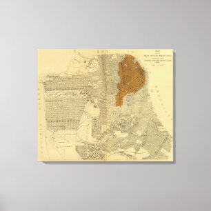 San Francisco brände område, 1906 Canvastryck