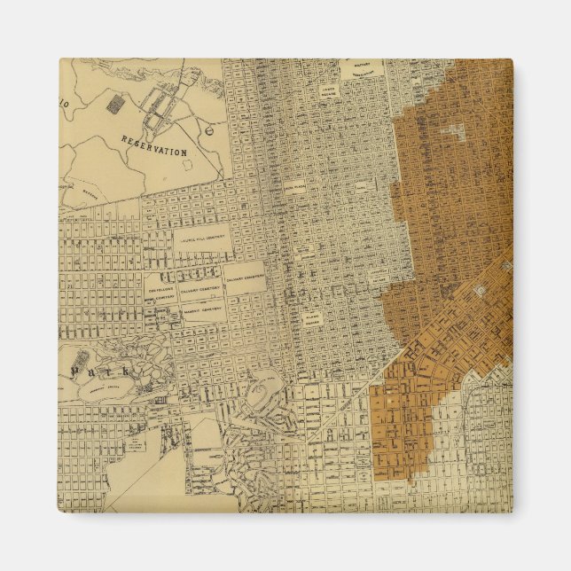 San Francisco bränt area, 1906 Magnet (Framsidan)