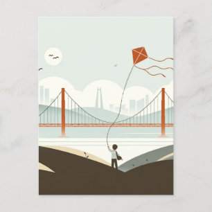 San Francisco Breeze - Barnets Kite Flies Helg Vykort
