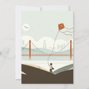 San Francisco Breeze - Barnets Kite Flies Julkort