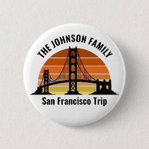 San Francisco Bridge Sunset Anpassningsbar Vacatio Knapp