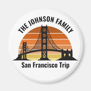 San Francisco Bridge Sunset Anpassningsbar Vacatio Magnet