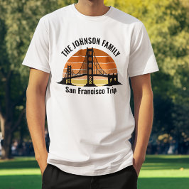 San Francisco Bridge Sunset Anpassningsbar Vacatio T Shirt