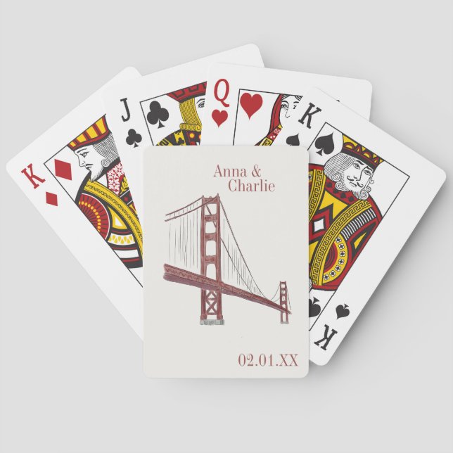 San Francisco bröllop Casinokort (Baksidan)
