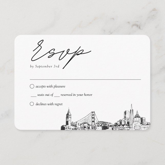 San Francisco Bröllop OSA Tilläggskort (Framsida)