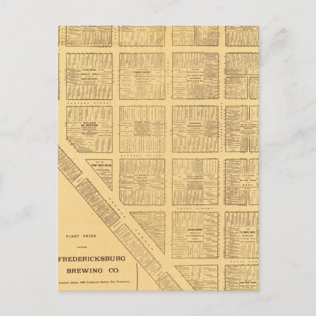 San Francisco Business Karta Vykort (Framsida)