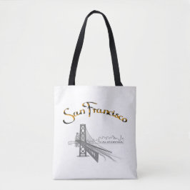 San Francisco, CA, Black, Guld, Coola Tygkasse