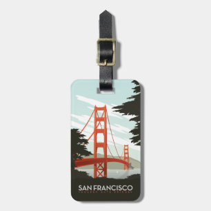 San Francisco, CA - Golden Grind Bridge Bagagebricka