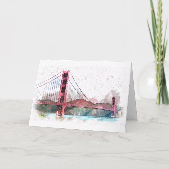 San Francisco, CA - Golden Grind Bridge Card Kort (Framsida)