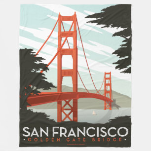 San Francisco, CA - Golden Grind Bridge Fleecefilt