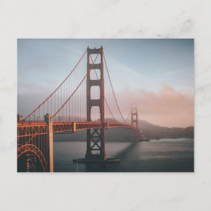 San Francisco CA Golden Grind Bridge Sunset Photo Vykort