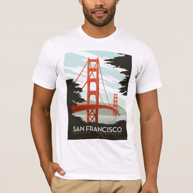 San Francisco, CA - Golden Grind Bridge Tee Shirt (Framsida)