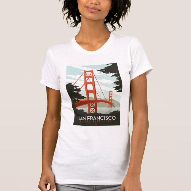 San Francisco, CA - Golden Grind Bridge Tee Shirt (Framsida)