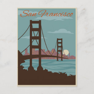 San Francisco, CA - Golden Grind Bridge Vykort