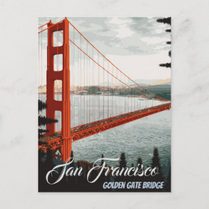 San Francisco, CA - Golden Grind Bridge-vykort Vykort