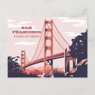 San Francisco, CA - Golden Grind Bridge-vykort Vykort