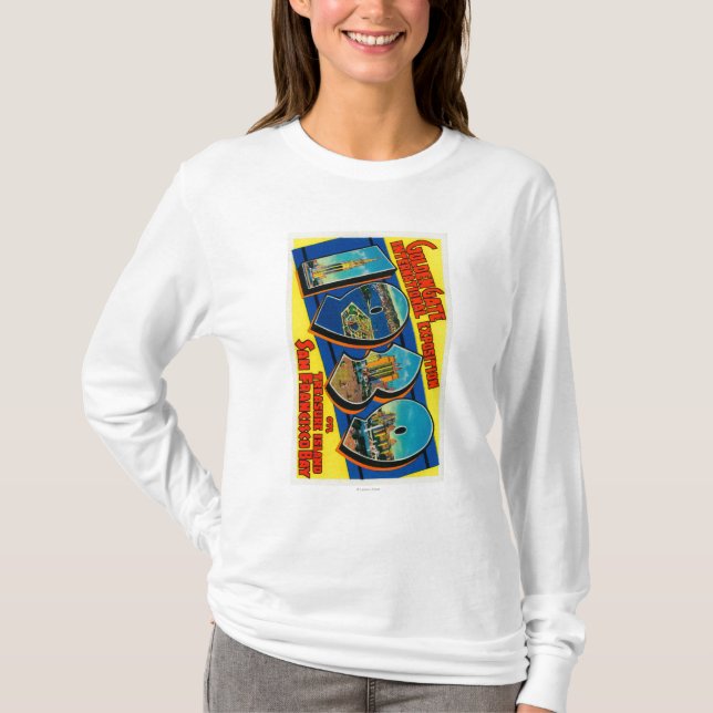 San Francisco CA - guld- grind Internat'l T-shirt (Framsida)