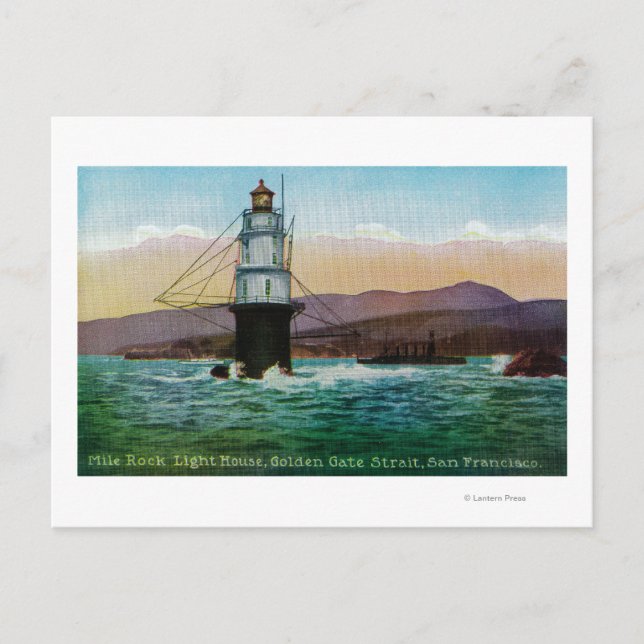 San Francisco, CA Mile Sten Light House Vykort (Framsida)