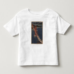 San Francisco CA - natten beskådar av den guld- T-shirt