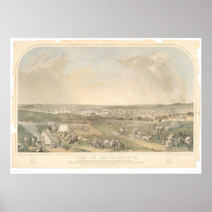 San Francisco, CA. Panoramisk Karta (1551A) Poster