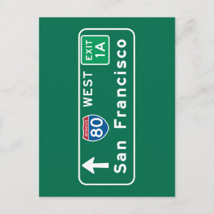 San Francisco, CA Road Sign Vykort