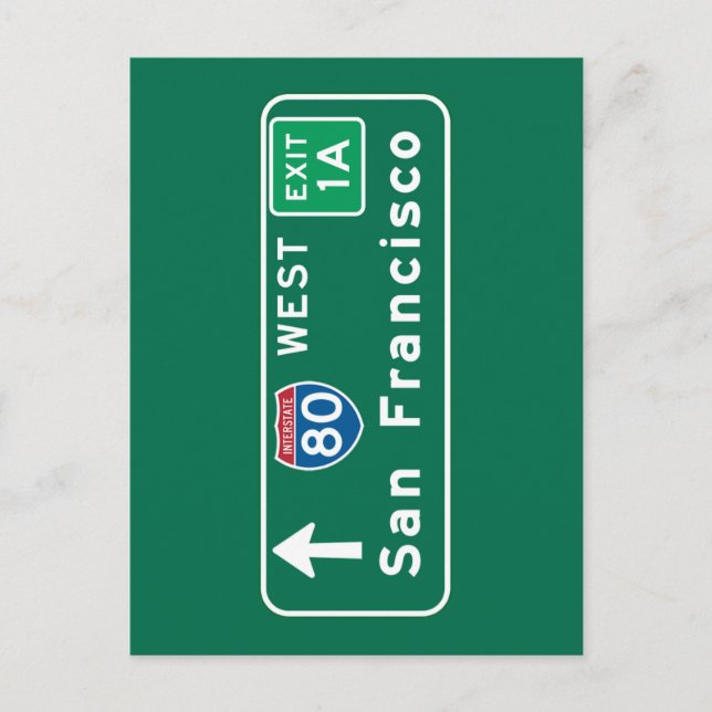 San Francisco, CA Road Sign Vykort (Framsida)