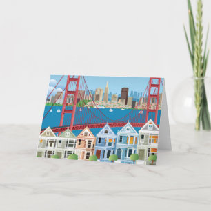 San Francisco CA staden vid fjärden Kort