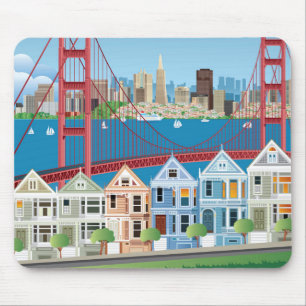 San Francisco CA staden vid fjärden Musmatta