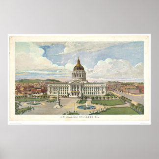 San Francisco, CA. Stadshuset (0286A) Poster