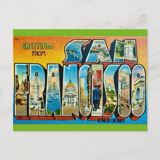 San Francisco CA Välkomst vykort (Framsida)