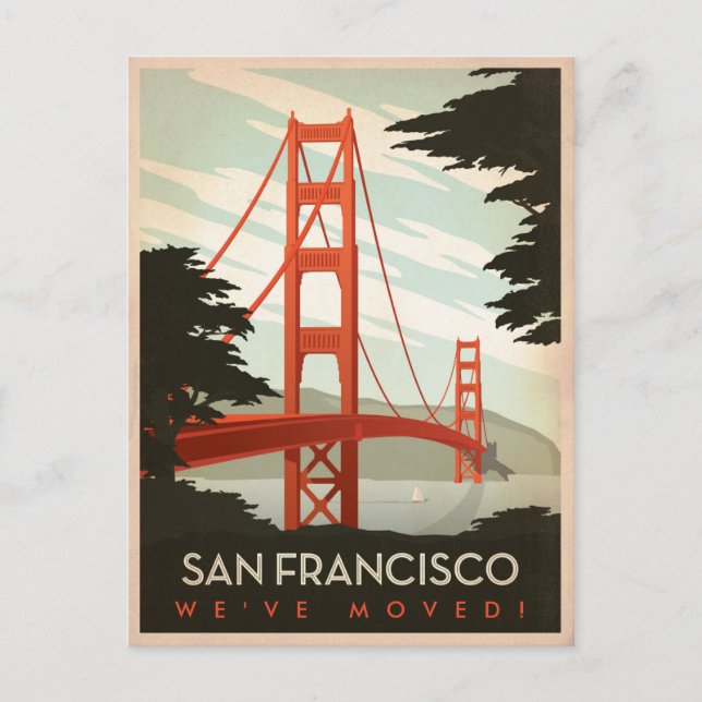 San Francisco, CA | Vi har flyttat! Vykort (Framsida)