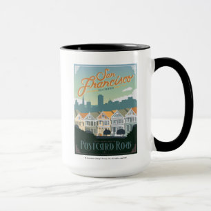 San Francisco, CA - vykortsrad Mugg
