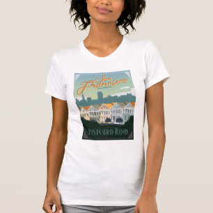 San Francisco, CA - vykortsrad Tee