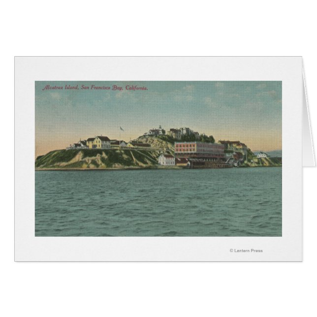 San Francisco, CAAlcatraz-fängelset Hälsningskort (Framsidan Horizontal)