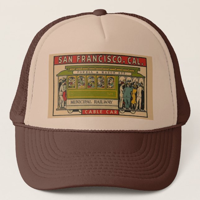 San Francisco Cable Car Baseball Hat Keps (Framsida)