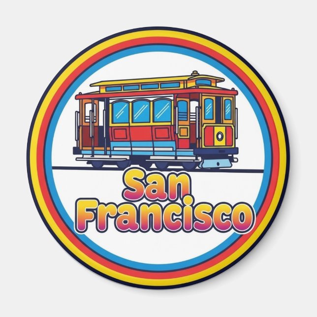 San Francisco Cable Car California  Magnet (Framsidan)