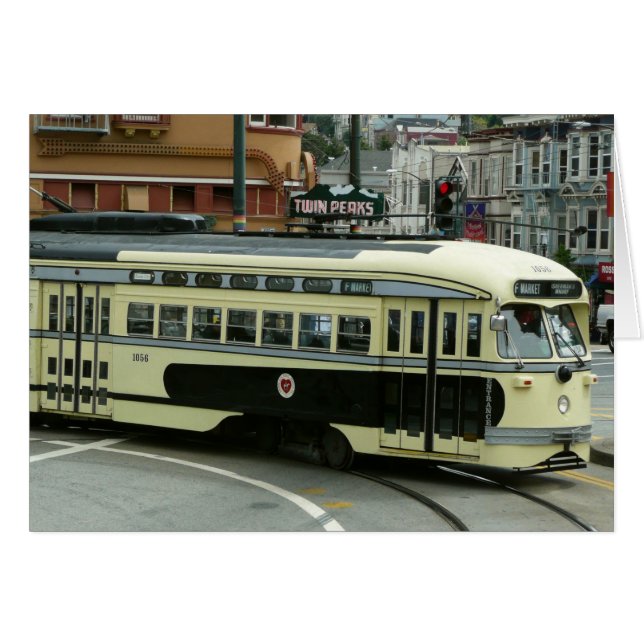 San Francisco Cable Car Hälsningskort (Framsidan Horizontal)