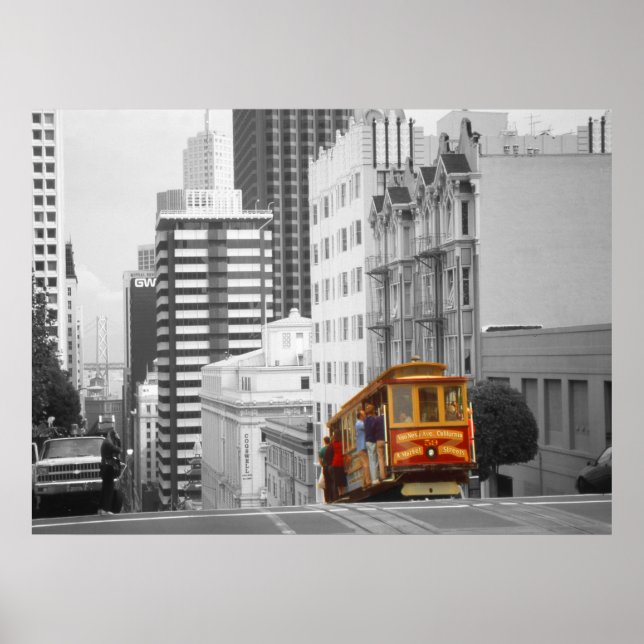 San Francisco Cable Car - Highlight Photo Art Poster (Framsidan)