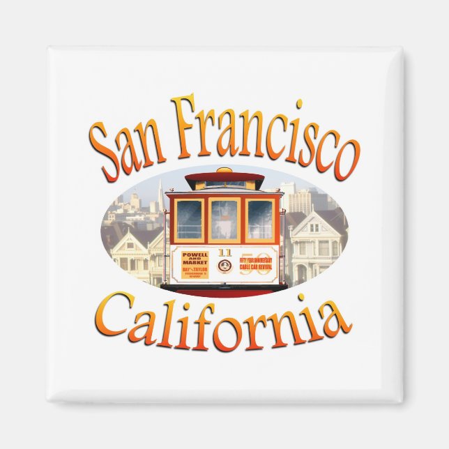 San Francisco Cable Car Magnet (Framsidan)